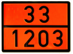 Tablica ADR z dowolnymi numerami 