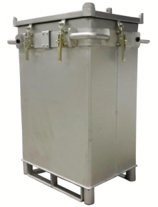 Skrzynka ze stali szlachetnej do akumulatorów litowo-jon., 309 l, S-Box X2, wypełniacz PyroBubbles®