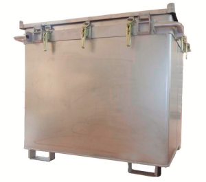 Skrzynka ze stali szlachetnej do akumulatorów litowo-jon., 800 l, M-Box X2, wypełniacz PyroBubbles®