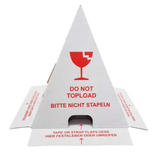 Stożek ochronny na paletę z nadrukiem "nie piętrować".png